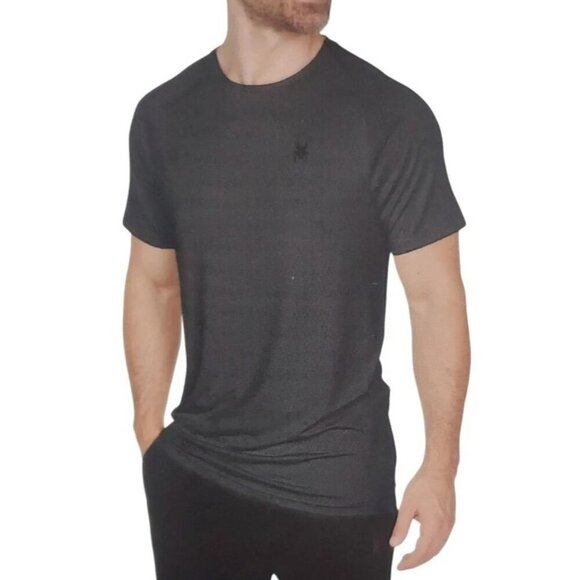 NEW Spyder Active Men's XXL Gray Short Sleeve Performance T-Shirt Polyester - Picture 1 of 8